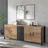Home Affaire Sideboard HOME AFFAIRE "Olin", braun (appenzeller fichte, appenzeller fichte, schwarz matt), B:220cm H:79cm T:48cm, Sideboards, Sideboard, Breite 220cm