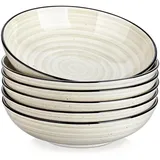 VANCASSO Suppenteller 21,7 x 5,5 cm beige 6er Set