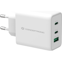 Conceptronic 3-Port 65W GaN USB-PD-Ladegerät, QC 3.0