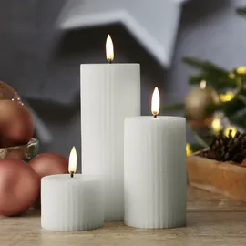 uYuni LED Kerze Thea 10,1 cm weiß