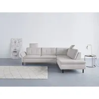 Home affaire Ecksofa Birkholm L-Form, Armlehnverstellung, auch in Easy Clean Bezug - mit Wasser zu reinigen silberfarben