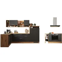 Respekta Winkelküche L-Form 310 x 172 cm Grau