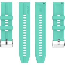 König Design Sport Ersatz Armband für Huawei Watch GT 3 46 mm Silikon Band Loop, Farbe:Blau Rose Gold - Grün