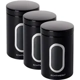 Echtwerk Vorratsdosen 3-teilig schwarz 1,4 l