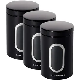 Echtwerk Vorratsdosen 3-teilig schwarz 1,4 l