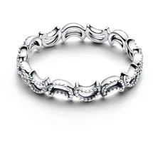 Pandora 194258C00 Damenring Halbmond Silber, 50/15,9