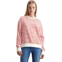 Sweatshirt MARC O'POLO DENIM, Damen, Gr. XL, rot (medium rot_multi), Sweatware, Obermaterial: 100% Baumwolle, casual, Rundhals, Langarm Rippbündchen, Sweatshirts