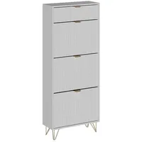 Vichy Vicco Schuhschrank Helge, Weiss, 60 x 145 cm