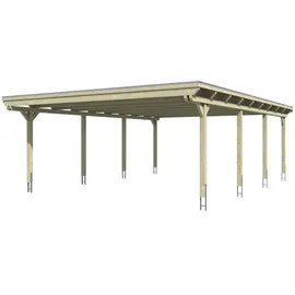 SKANHOLZ Doppelcarport Emsland 6,13 x 8,46 m schiefergrau inkl. Pfostenanker