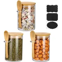 Keramik-Küchenbehälter-Set mit abdichtender Schalenhaube und Essstäbchen - Transparent