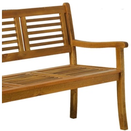 Möbilia 4-tlg. Garten-Sitzgruppe | 1 Tisch, 2 Armlehnstühle, 1 Bank | Akazie-Holz natur | 31020022 | Serie GARTEN