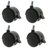 MS Beschläge Möbelrolle Kunststoffmöbelrolle Lenkrolle Möbelrolle Bremse, (4-St) schwarz