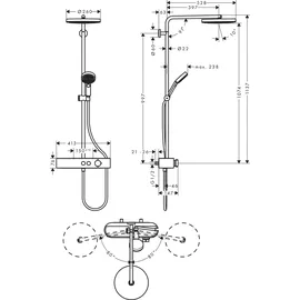 Hansgrohe Pulsify S Showerpipe 260 1 Strahlart 24220000