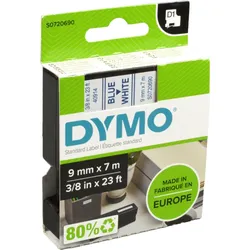 Dymo Originalband 40914  blau auf weiß  9mm x 7m