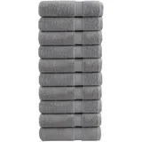vidaXL Premium-Badetücher 10 Stk. Grau 100x150 cm 600 g/m2