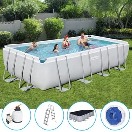 BESTWAY Power Steel Frame Pool Set 549 x 274 x 122 cm inkl. Sandfilteranlage 56466