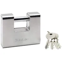 Master Lock 690EURD aus gehärtetem Stahl mit Schlüssel, Grau, 10,4 x 9 cm