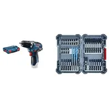 Bosch Professional 12V System Akku-Bohrschrauber GSR 12V-35 (ohne Akkus und Ladegerät, in L-BOXX 102) + 35tlg. MultiConstruction Bohrer- und Impact Control Schrauberbit-Set, Zubehör