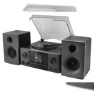 Soundmaster MCD1950SW Stereoanlage mit Plattenspieler DAB+ CD-Player USB MP3 Bluetooth Encoding Digitalisierung 75 Ohm Antennenanschluss