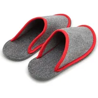PANTOFFELMANN Gästepantoffel Walkfilz mit ABS-Sohle Herren Damen Gästehausschuh Filzpantoffel Haussschuhe Gäste Pantoffel Rot M(36-39) - Rot - 36-39