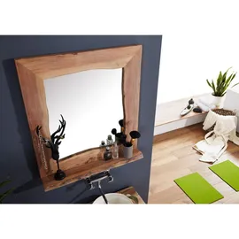 Massivmoebel24 Badspiegel Akazie 70x12x78 natur lackiert PURE ACACIA 613