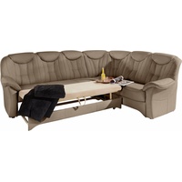 exxpo - sofa fashion Ecksofa »Isabel, L-Form«, mit Federkern, wahlweise mit Bettfunktion und Bettkasten, braun