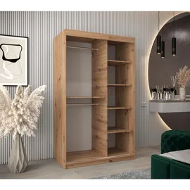 abiks möbel Schwebetürenschrank MONACO 120 x 200 x 62 cm Schwarz