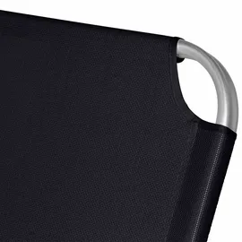 Siena Garden Dreibeinliege XXL 209 x 69,5 x 86 cm schwarz klappbar