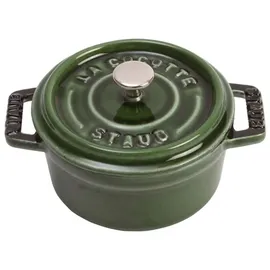 Staub Cocotte 10 cm rund basilikumgrün