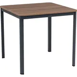 mades Schreibtisch Nova, 80x80x75 cm, Nussbaum, Nachbildung/anthrazit - Grau