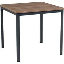 mades Schreibtisch Nova, 80x80x75 cm, Nussbaum, Nachbildung/anthrazit - Grau