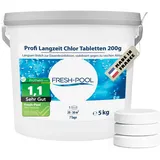 fresh-pool Profi Langzeit Chlor Tabletten 200g 5 kg