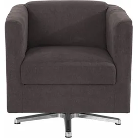 Home Affaire Sessel Bob Polyester 72 x 71 x 75 cm Braun drehbar mit Sternfuß