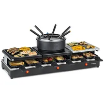 Klarstein Fonduelette XL 3-in-1 Raclette 1650W 12 Personen schwarz