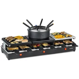 Klarstein Fonduelette XL 3-in-1 Raclette 1650W 12 Personen schwarz