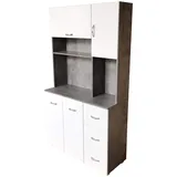 HTI-Line Küchenschrank Blanca Küchenbuffet Beton Weiß, 100 x 180 x 40 cm (BxHxT), für Küche und Esszimmer