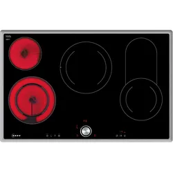 NEFF Elektro-Kochfeld "T18BT16N0", silber (edelstahlfarben), B:79,5cm H:4,8cm T:51,7cm, Kochfelder, mit intuitiver Twist Pad Bedienung