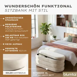 Blumtal Sitzhocker Blumtal Samt 45 x 42,5 x 110 cm Beige
