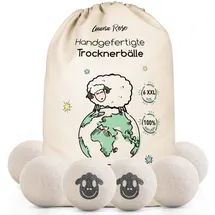 Luana Rose Trocknerbälle 100% Schafwolle Set 6 Stück