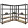 Proregal Mega Deal Eckregal | 2x Schwerlastregal Ragnar HxBxT 180x190x40cm Fachlast 175kg Schwarz Kellerregal, Steckregal, Garagenregal, Lagerregal