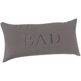 PANA PANA® Badewannenkissen (20x40 cm) • Bequemes Kissen für Badewanne • Nackenkissen Badewanne • Kopfstütze Wanne • Polster Badewanne • Schnell trocknend • Grau mit Bad Schriftzug