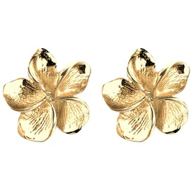 Elli Ohrringe, 925 Silber Frangipani Blüte Blume Filigran gold, | Gr.: onesize,