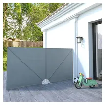 vidaXL Seitenmarkise 300 x 150 cm Grau Polyester