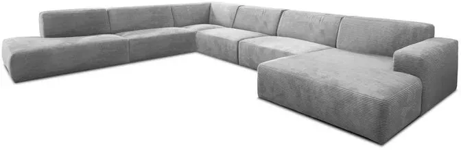 CASEDO Wohnlandschaft Valencia Cord Grau Grey