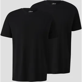 s.Oliver T-Shirt aus Baumwolle im Doppelpack, Gr. XXXL, grey/black, , 27095958-XXXL