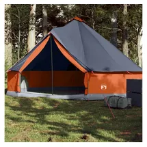 vidaXL Tipi-Familienzelt 6 Personen Grau/Orange