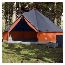 vidaXL Tipi-Familienzelt 6 Personen Grau/Orange