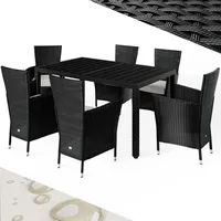 CASARIA Garten-Essgruppe 6-tlg. Schwarz