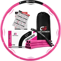 GATE FITNESS Hula Hoop Reifen Erwachsene und Kinder zum Abnehmen [1,2kg / 1,5kg / 2kg] | 6 bis 8 Segmente Hoola Reifen mit Wellendesign | Anfänger & Fortgeschrittene | Fitnessreifen mit Schaumstoff