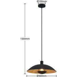 LINDBY Narisara 1-flg. Ø40 rund schwarz/gold